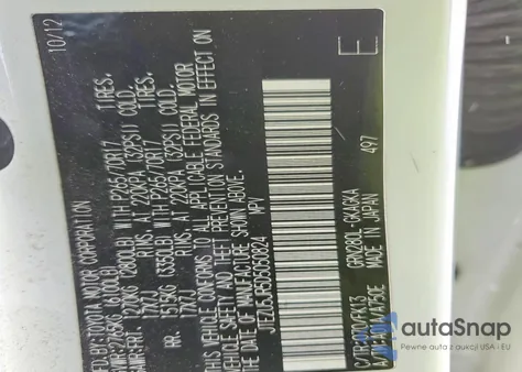 2013 Toyota 4Runner Sr5 z USA, uszkodzony, nr VIN JTEZU5JR5D5050824